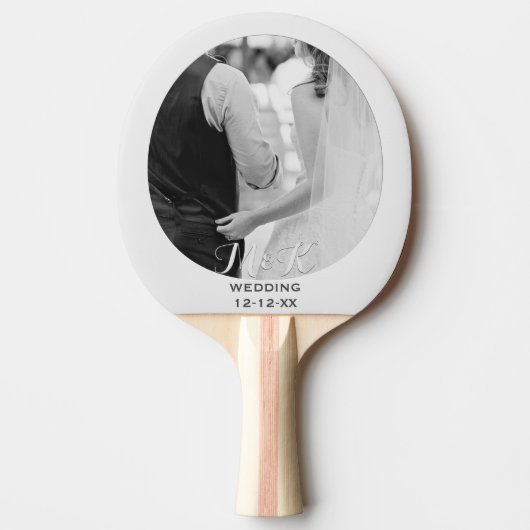 Weddenschap Jubileum Foto Ping Pong Paddle Tafeltennisbatje (Voorkant)