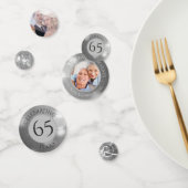 Weddenschap Jubileum Foto Silver Custom Confetti (Groep)