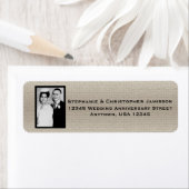 Weddenschap Jubileum Fotonaam en adreslabel Etiket (Insitu)