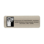 Weddenschap Jubileum Fotonaam en adreslabel Etiket (Voorkant)