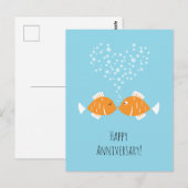 Weddenschap Jubileum Gehuwde paardeharen vis Briefkaart (Voorkant / Achterkant)