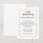 Weddenschap Jubileum Gift and Donation Informatiekaartje (Voorkant / Achterkant)