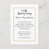 Weddenschap Jubileum Gift and Donation Informatiekaartje (Voorkant)