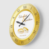 Weddenschap Jubileum Gold Roman Numerals Aangepast Grote Klok (Hoek)