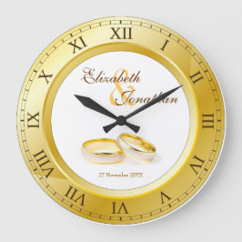 Weddenschap Jubileum Gold Roman Numerals Aangepast Grote Klok