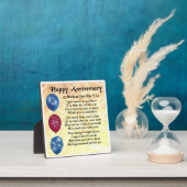 Weddenschap Jubileum Husband Poem Plaque Fotoplaat (Insitu)