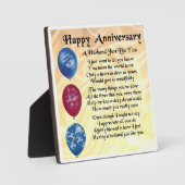 Weddenschap Jubileum Husband Poem Plaque Fotoplaat (Voorkant)