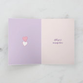 Weddenschap Jubileum paars en witte foto Kaart (Binnen)