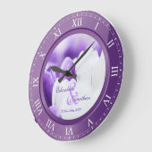 Weddenschap Jubileum Paarse Amethyst Roman Numeral Grote Klok (Hoek)