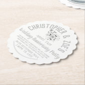 Weddenschap Jubileum Party Invitation Ticket Kartonnen Onderzetters (Gekanteld)