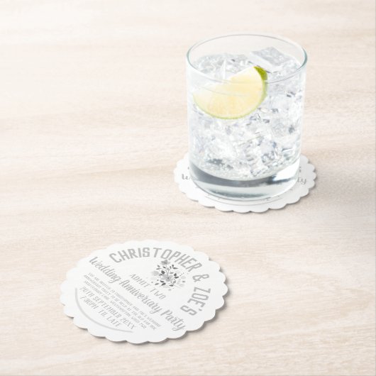Weddenschap Jubileum Party Invitation Ticket Kartonnen Onderzetters (Insitu)