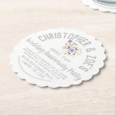 Weddenschap Jubileum Party Invitation Ticket Kartonnen Onderzetters (Gekanteld)