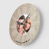 Weddenschap Jubileum Roman Numerals Foto Wood Grote Klok (Hoek)