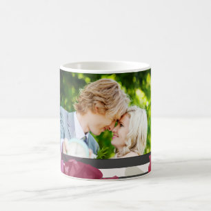 Weddenschap Jubileum Rozen, Stripes, aangepaste fo Koffiemok