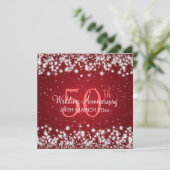 Weddenschap Jubileum Winter Sparkle Red Kaart (Staand voorkant)