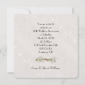 Weddenschap Jubileum Wreath op Damask Kaart (Achterkant)