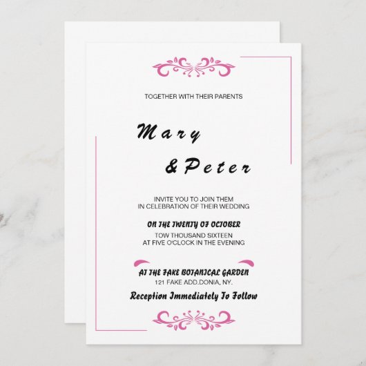 Weddenschap Kaart (Voorkant / Achterkant)