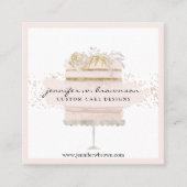 Weddenschap Kaart Bakery Pastry Vierkante Visitekaartje (Voorkant)