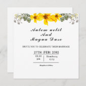 Weddenschap Kaart Beauful Floral Square (Voorkant / Achterkant)