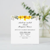 Weddenschap Kaart Beauful Floral Square (Staand voorkant)