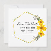 Weddenschap Kaart Beauful Floral Square (Achterkant)