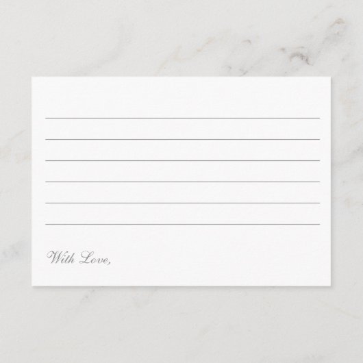 Weddenschap Kaart Elegant Silver Confetti (Achterkant)