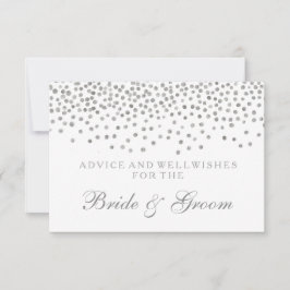 Weddenschap Kaart Elegant Silver Confetti