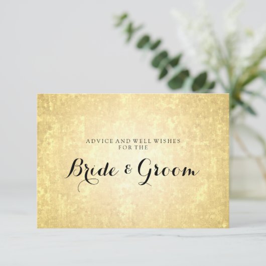 Weddenschap Kaart Gold Foil sterren Kijk Confetti (Staand voorkant)