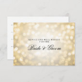 Weddenschap Kaart Gold Glitter Lights (Voorkant / Achterkant)
