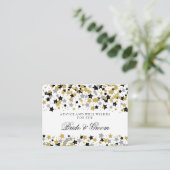 Weddenschap Kaart Gold Glitter Stars Confetti (Staand voorkant)