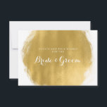 Weddenschap Kaart Gold Paint<br><div class="desc">Elegant vrijgezellenfeest/bruiloft doucht Wedding Advice Kaart voor bruid en bruid met glamoureuze Gold Paint-look en aangepaste tekst.</div>