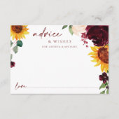 Weddenschap Kaart Herfst Zonnebloemen Wedden (Voorkant)