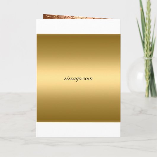 Weddenschap Kaart Invitation Gold (Achterkant)