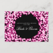 Weddenschap Kaart roze lichte lichten (Voorkant)