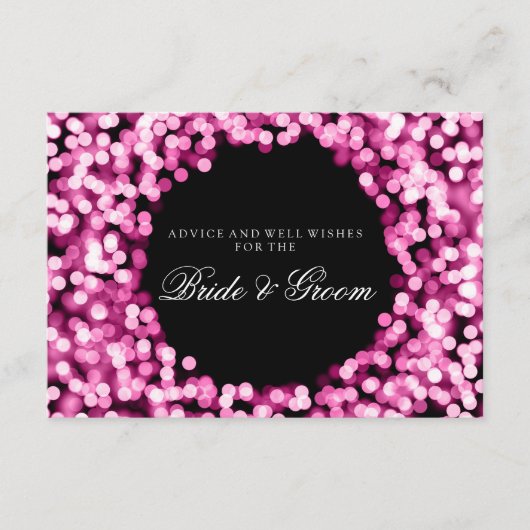 Weddenschap Kaart roze lichte lichten (Voorkant)