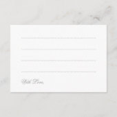 Weddenschap Kaart Silver Bokeh Sparkle Lights (Achterkant)