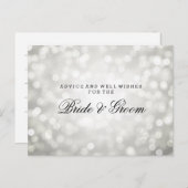 Weddenschap Kaart Silver Glitter Lights (Voorkant / Achterkant)