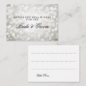 Weddenschap Kaart Silver Glitter Lights (Voorkant / Achterkant)