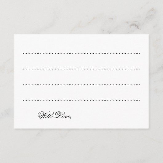 Weddenschap Kaart Silver Midnight Glam (Achterkant)