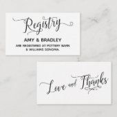 Weddenschap-kaartjes voor cadeau met elegant informatiekaartje (Voorkant / Achterkant)