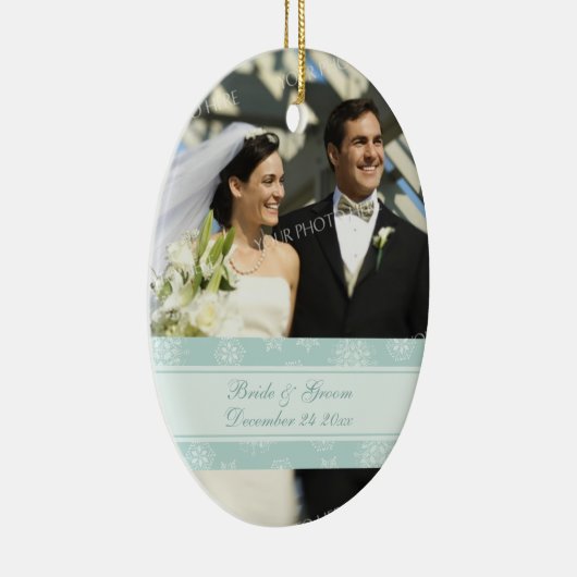 Weddenschap kerstversiering keramisch ornament (Rechts)