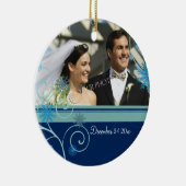 Weddenschap kerstversiering keramisch ornament (Rechts)