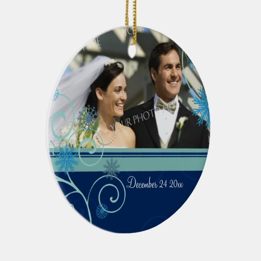 Weddenschap kerstversiering keramisch ornament (Rechts)