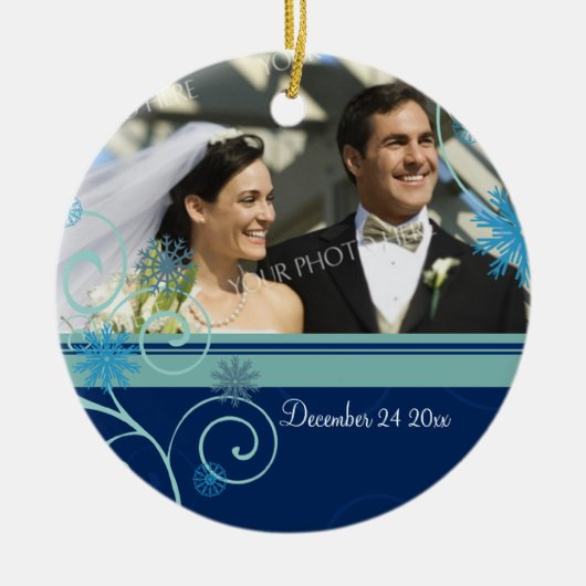 Weddenschap kerstversiering keramisch ornament (Voorkant)