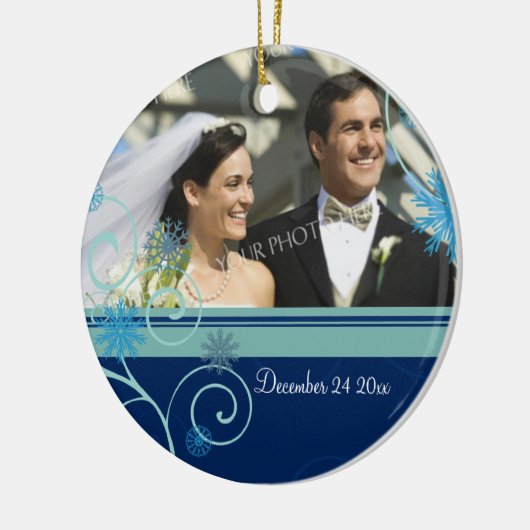 Weddenschap kerstversiering keramisch ornament (Links)