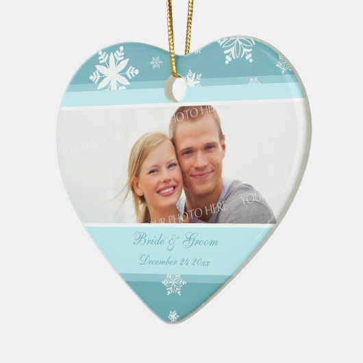 Weddenschap kerstversiering keramisch ornament (Links)
