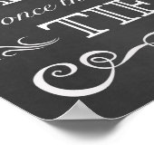 Weddenschap - Kies een bord met een stoel Poster (Hoek)