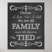 Weddenschap - Kies een bord met een stoel Poster (Voorkant)