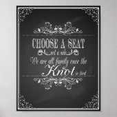 Weddenschap Kies een bord voor een zitplaats Poster (Voorkant)