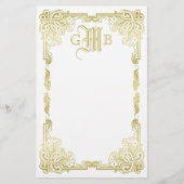 Weddenschap - Klassiek Gold Lijst Traditioneel Briefpapier (Voorkant)